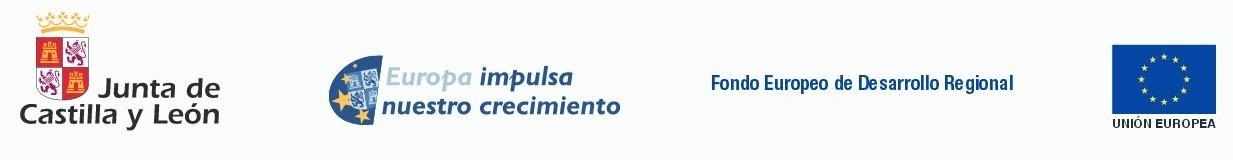 Fondos Feder: logotipos de la Unión Europea, Junta de Castilla y León